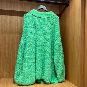 Green Oasis Oversized Sweater
